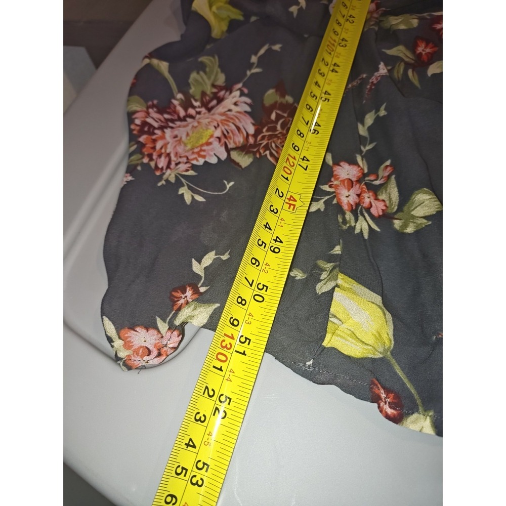 Anthropologie Floral Boho Tiered Midi Dress Cottagecore Long Sleeve Small - Picture 12 of 14